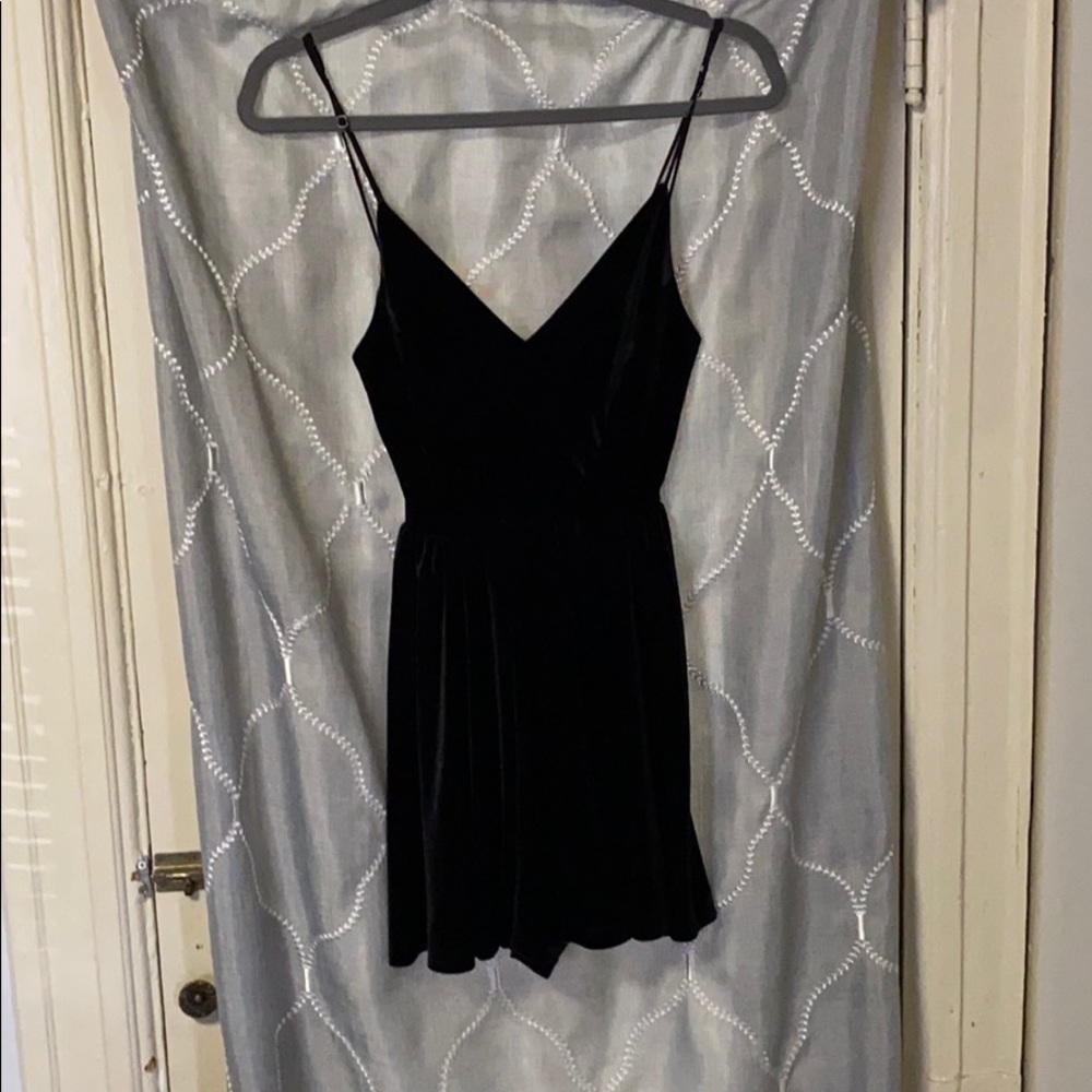 Black Velvet Mini-Dress